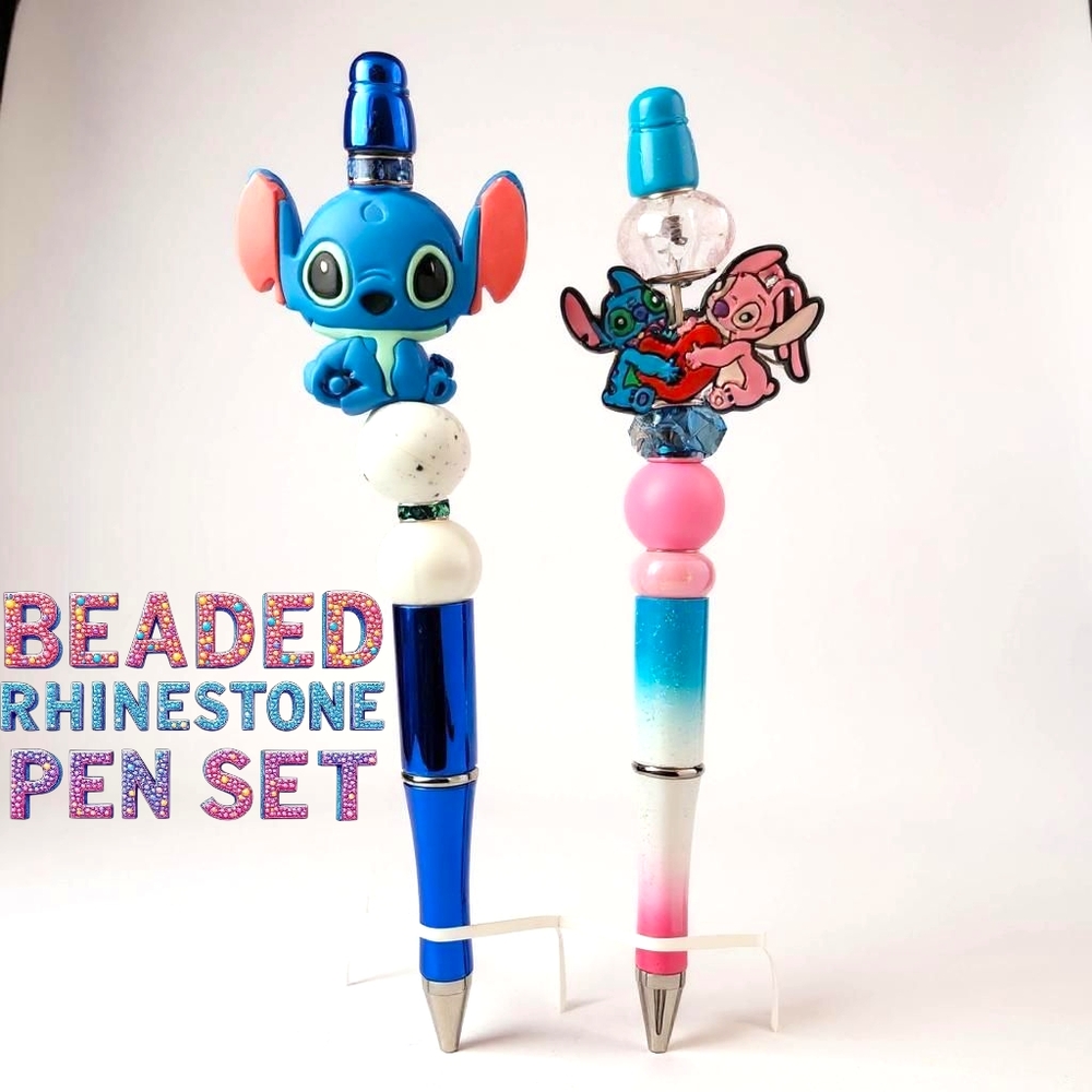 Disney's Stitch & Angel Beaded Rhinestone Pen Set - Gift Box Included - Picture 5 of 11